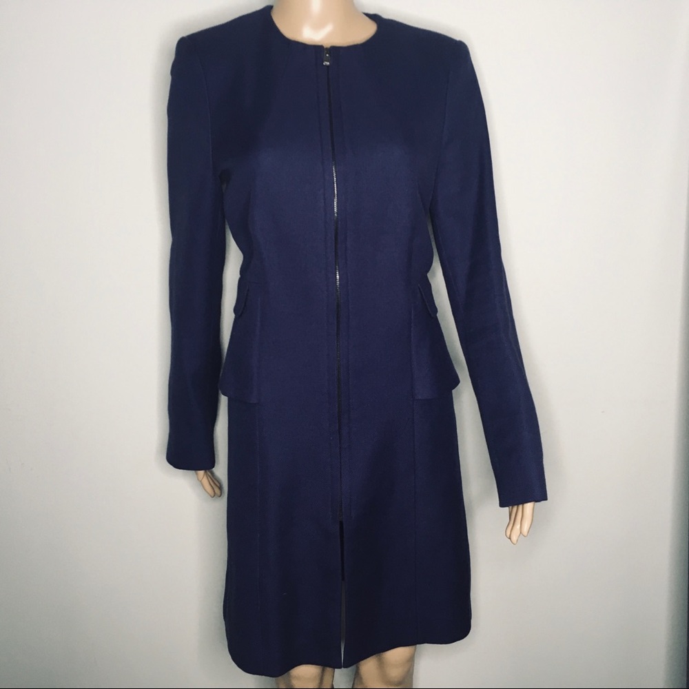 Zara zip up pea coat glen